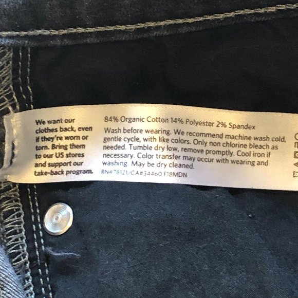 EUC Eileen Fisher Black Stretch Denim Jeans - Picture 4 of 10